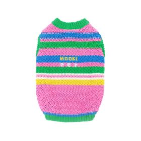 Dog Clothes Vest Small And Medium Size Clothing (Option: Pink And Green-XL)