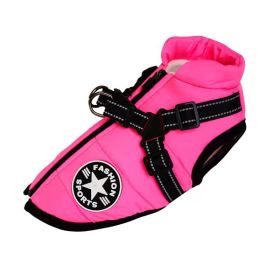 Pet Clothes Waterproof And Warm (Option: Rose Red Chest Back Vest-2XL)