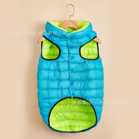 Winter Warm Down Cotton Dog Clothes (Option: Sky Blue Green-M)